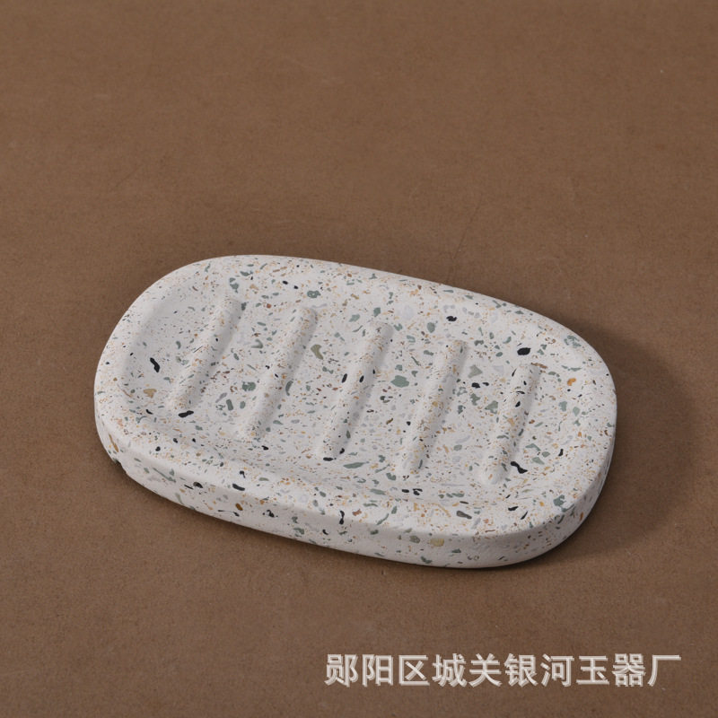 现代简约人造石沥水香皂盒