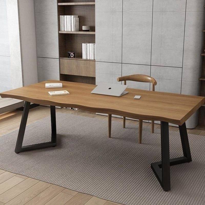 实款简双人书桌木电脑桌创qw985极意长方形工作台会议桌写法字办