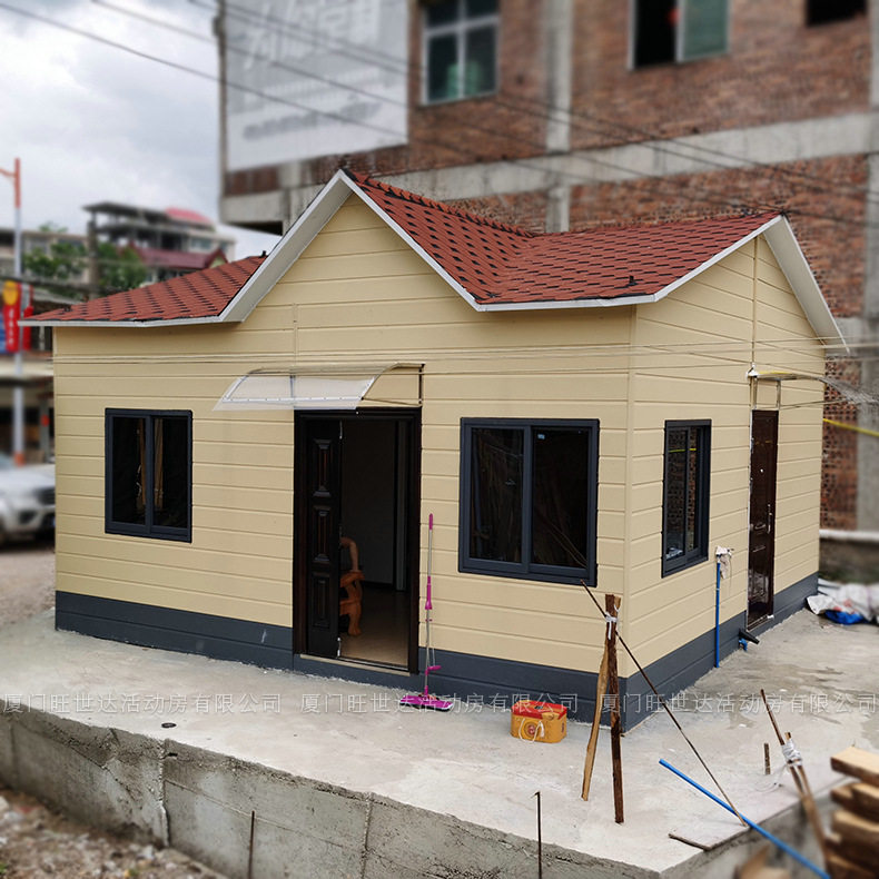 出口加拿大轻钢别墅活动房定 制建造临建移动别墅农家乐户外房屋