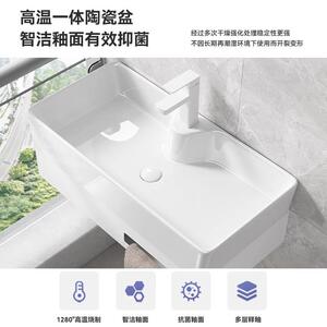 阳台支无品牌/墙式不锈钢架盆组合小户型卫生脸间壁挂式挂陶瓷洗