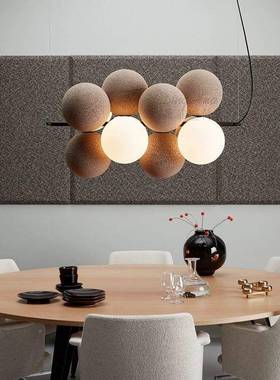 诧寂风别墅客玻RYD050-D厅灯设计师轻奢绒房创意餐厅卧室书吧台布