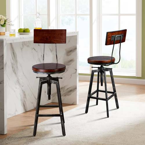 工厂台直销工业风创意实AT-206木铁酒吧椅高艺凳脚客厅酒吧可升降