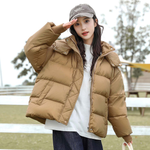 女大童连帽羽绒服冬季2026新款初中生少女冬装保暖休闲外套上衣