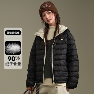 女大童轻薄羽绒服2025款秋冬季新款初中生休闲户外连帽保暖外套