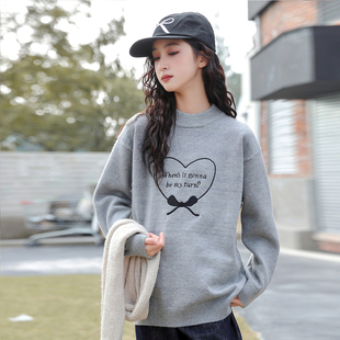 女大童套头保暖毛衣2025款秋冬寄初中生少女针织衫内搭保暖上衣