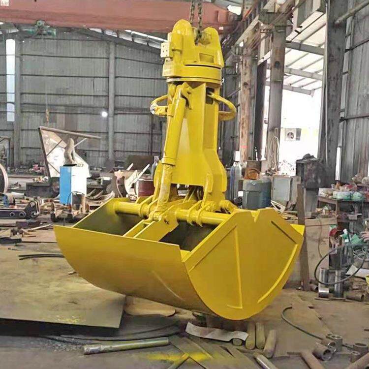 机械河道清淤双开液压抓斗扇贝铲斗挖煤斗