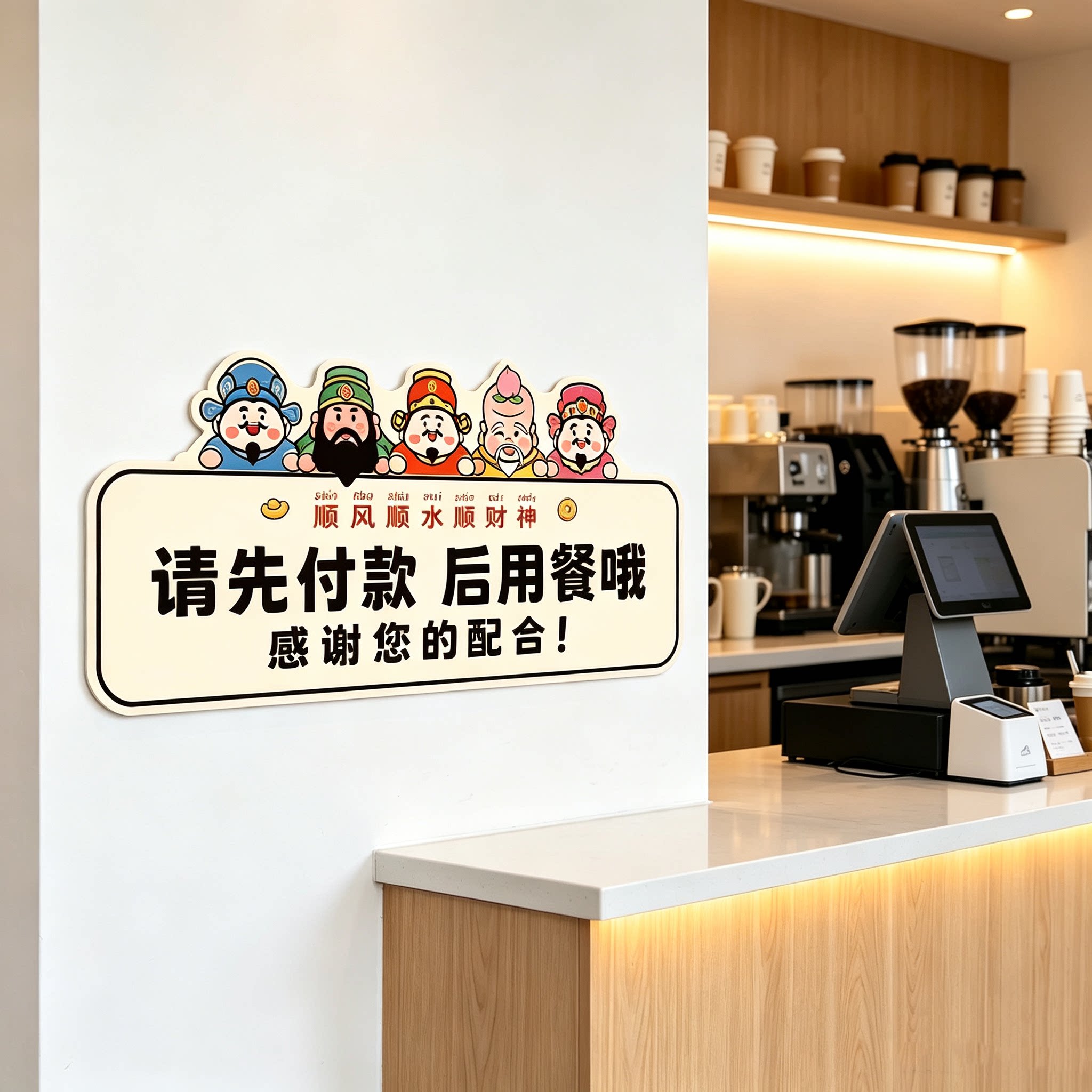 亚克力当心碰头地贴警示贴