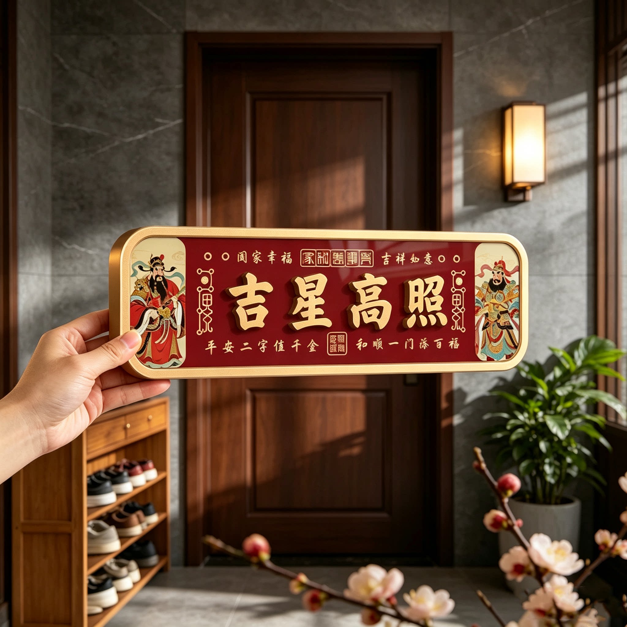 吉星高照天官赐福门贴亚克力定制