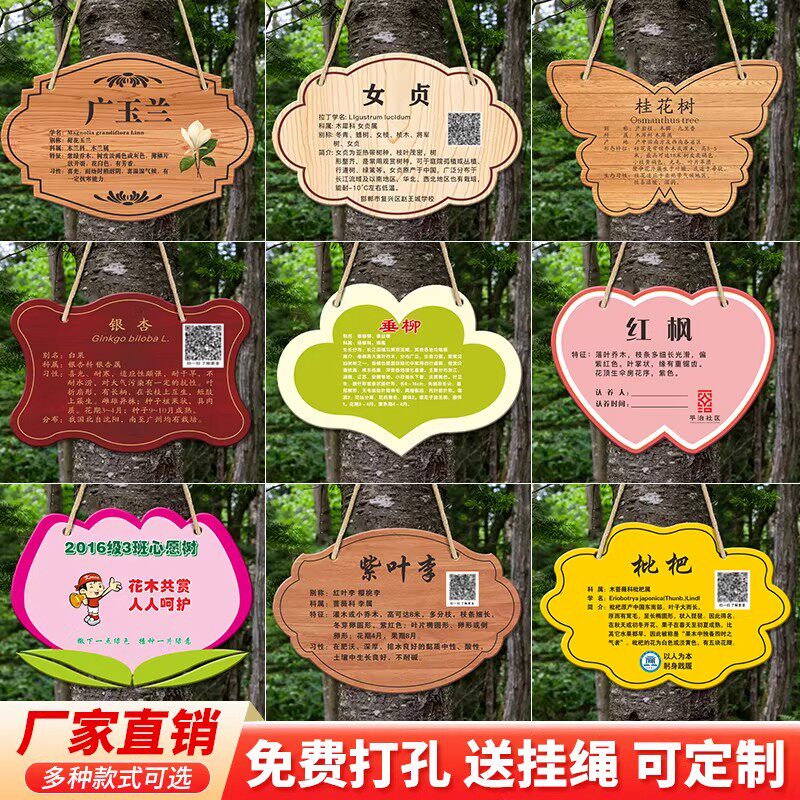 亚克力树牌挂牌树木介绍标识牌