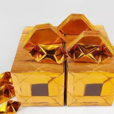 金元宝半成品银元宝手工折纸金纸锡箔纸加厚切角半成品元宝