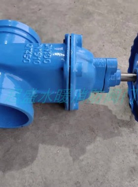 蓝色Z85X-16卡箍连接沟槽式暗杆软密封给水闸阀2.5寸 3寸 4寸 6寸