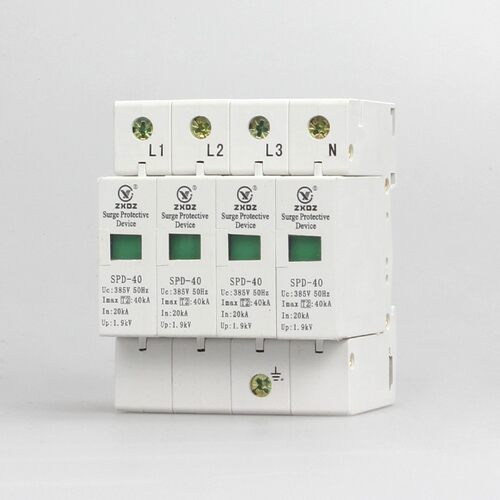中厦浪涌家用防雷击避雷器开关电涌/泳保护器SPD40KA4P4极220vC级