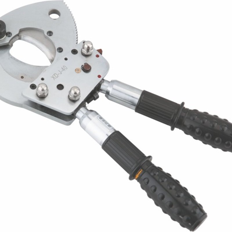 棘轮式万能电缆钳 手动钢芯铝绞线剪刀XD-J-40便携式机械剪断线剪