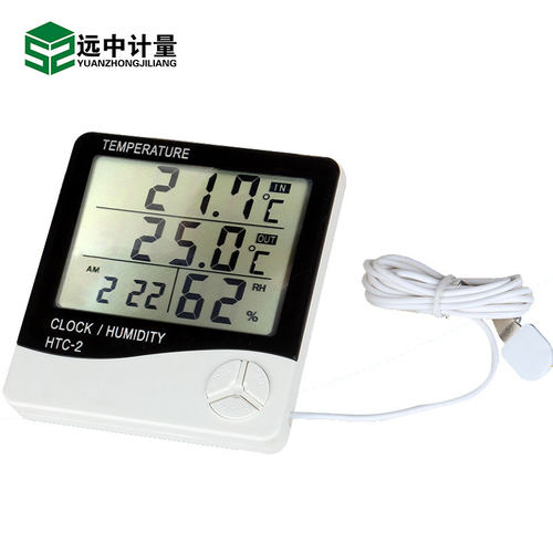 大屏幕温湿度计HTC-2电子温湿度检测温度控制计带探头