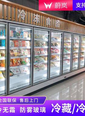立式冷冻柜双门冰箱便利店水饺速冻柜可调冷藏保鲜柜超市商用冰柜