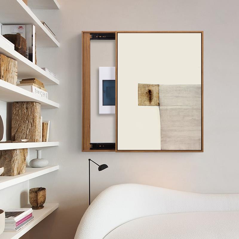 6JN抽象絮语现代简约电表箱装饰画遮挡配电箱电闸弱电源总开关挂