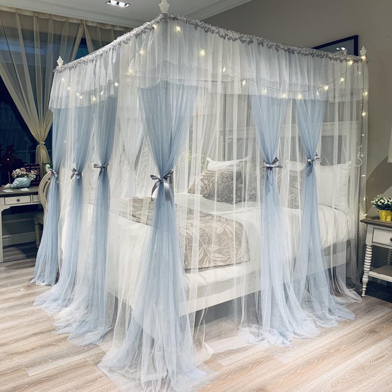 蚊帐家用2024新款卧室宫廷式落地蚊帐单帐纱1.8m1米5床不带支防尘