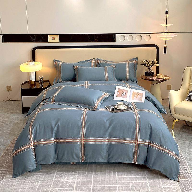 新款全棉加厚磨毛四件套100纯棉冬季被罩床单床品学生三件套