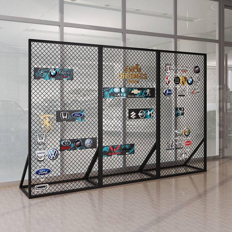 会展活动架网格展示架落地屏风隔断店网架菱形铁立式饰品铁丝网