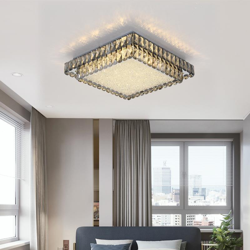 后现代水晶吊灯客厅灯现代简约大气水晶灯别墅餐厅灯卧室灯具吸顶