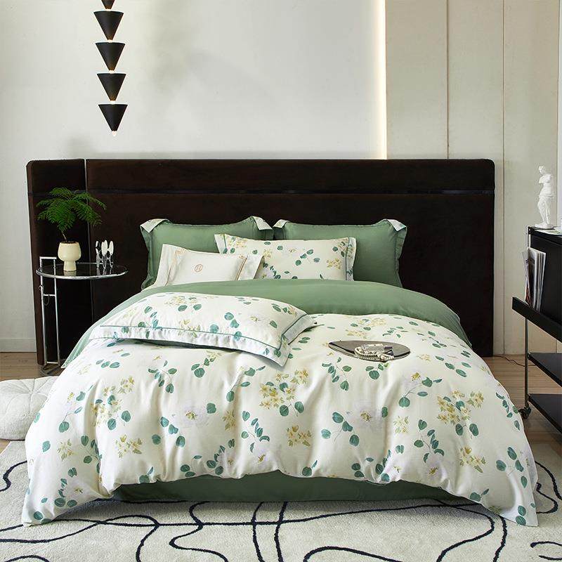 A类50S天丝莱赛尔印花四件套轻奢高级感床单被套南通家纺床上用品,特色手工艺,其他特色工艺品,淘宝优惠券,粉丝福利购,淘宝优惠卷