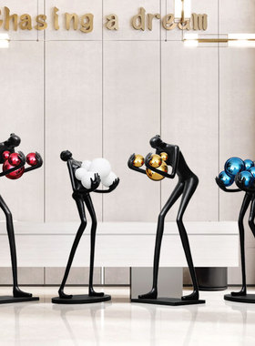 酒店大堂大型抽象雕塑人t物摆件售楼部走廊商城展厅落地装置艺术