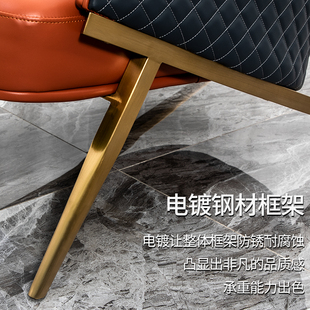 北欧理发店等候椅子休息区小沙发发廊专用复古休闲简易餐厅美发椅