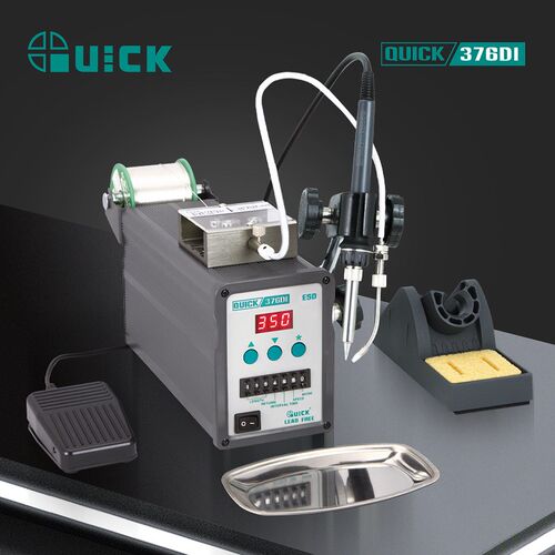 QUICK快克376DI破锡电焊台376DI-150W脚踏出锡焊台手动出锡焊接