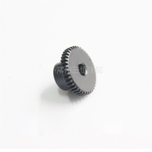 040 承接塑料齿轮定做 0.4模数40齿孔4直齿轮POM黑 耐磨高强度