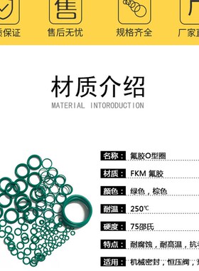 氟橡胶O型圈大全线径3.5外径12-50 耐高温高压氟胶O形定制密封圈