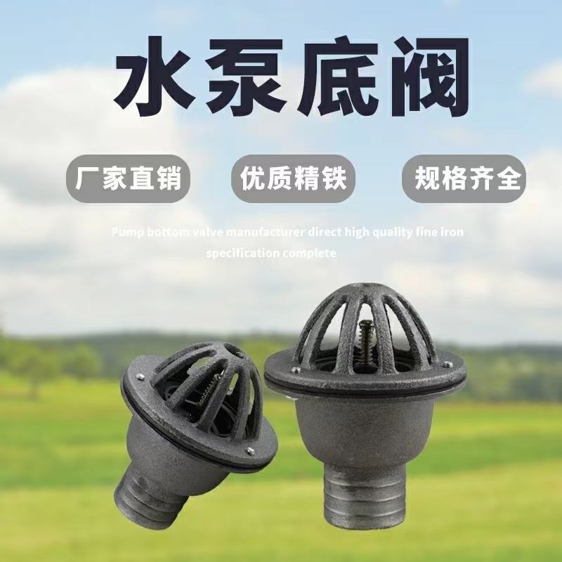 混凝土搅拌机水泵莲蓬头自吸泵家用水泵铁质吸水底阀止回阀配件