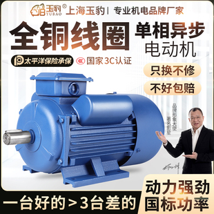 2.2 1.5 3KW高速全铜线异步马达 1.1 单相电机220V小型两相0.75