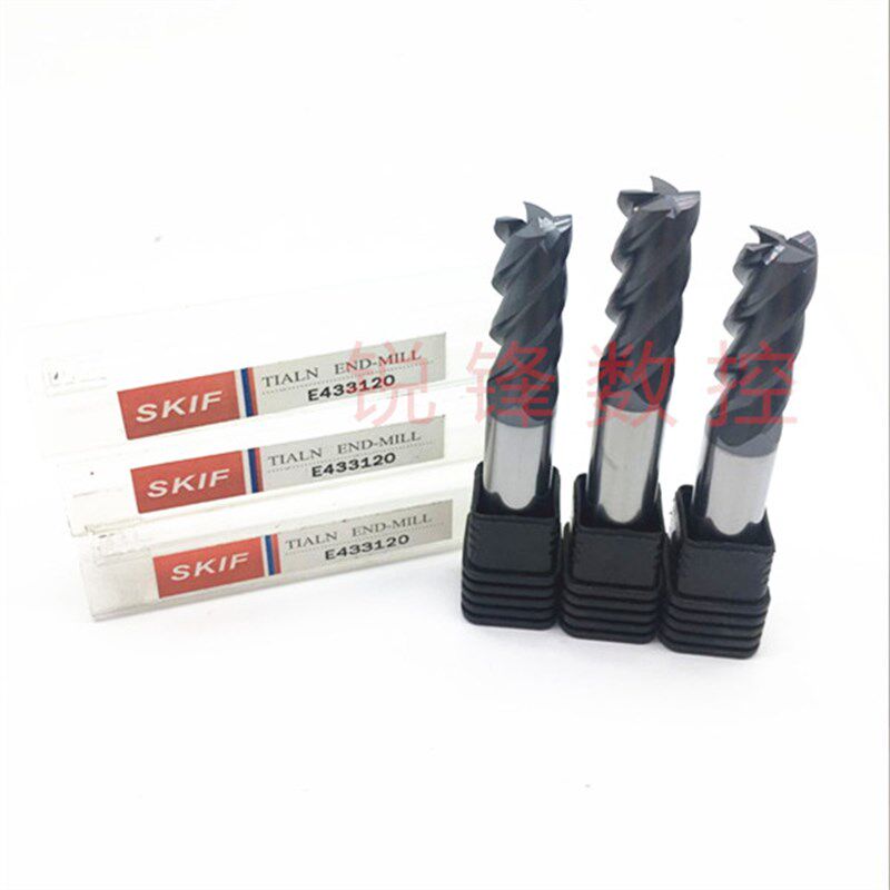 SKIF钨钢铣刀 4刃高硬度钨钢立铣刀 HRC65铣刀 6m 8m 10m 12m16