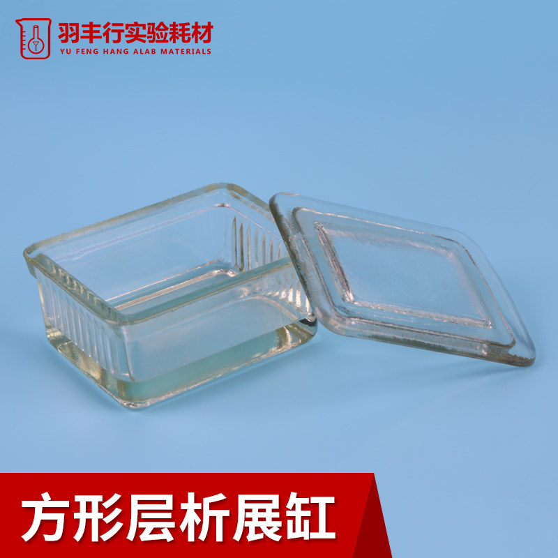 玻璃染色缸扁方形染色缸 10片载玻片染色架10片切片盒立式卧式