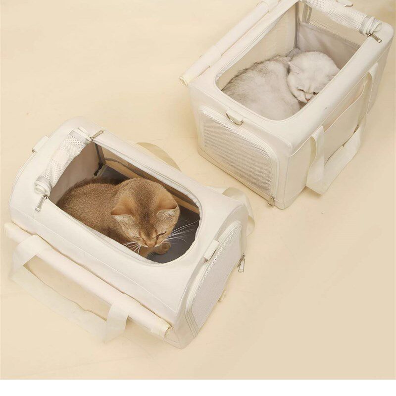 采购产品宠物推车箱,猫袋,便携式双层巴士行李箱,大容量掀背T式多