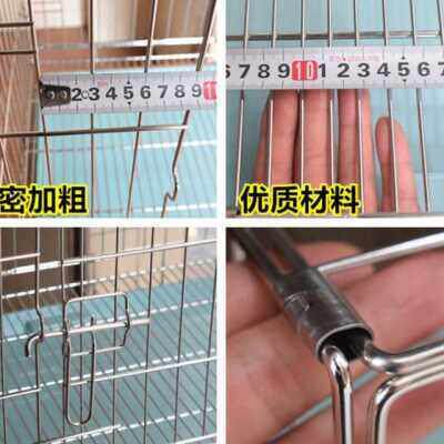 不锈钢狗笼宠物笼带厕所易清洗小型犬中型L犬大型犬室内室外狗笼