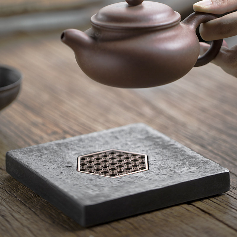 乌金石壶承茶壶垫功夫p茶具壶托养壶垫隔热茶座茶承壶架茶道零配
