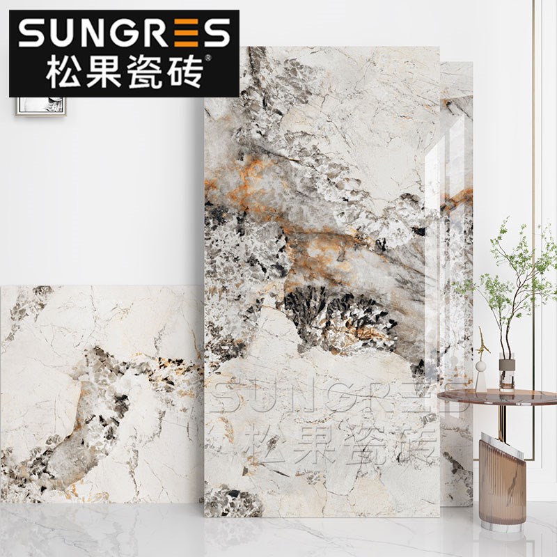 现代简约米灰色大板通体大理石瓷砖客C厅地砖卫生间墙砖900 1800