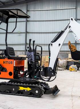 现货供08吨用小薇挖直HT08小型挖沟开渠拆除挖掘机植树造.林破碎