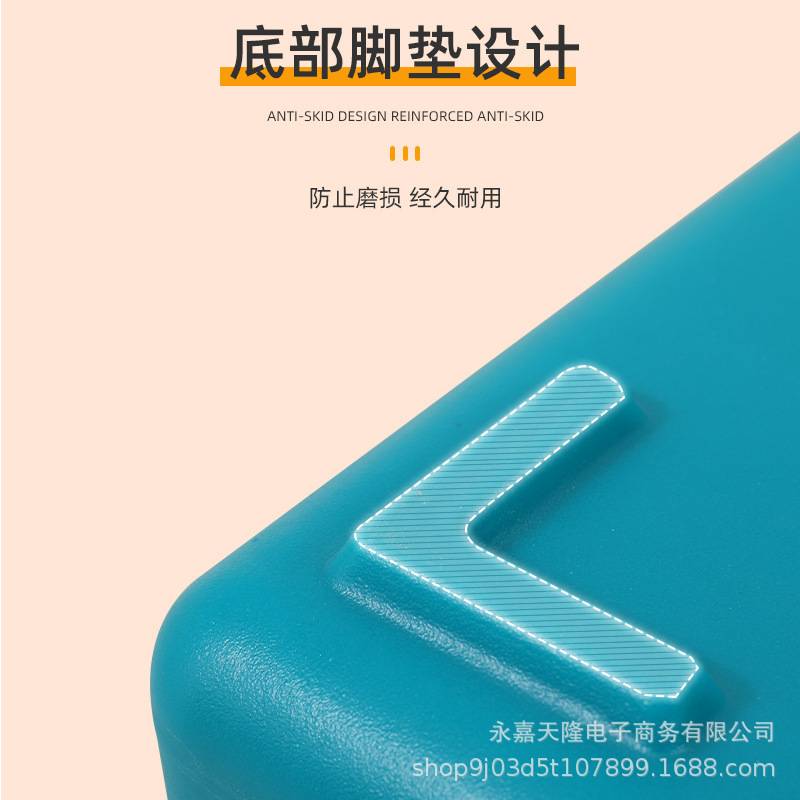 学校音乐教室塑料凳口才班凳滚塑一体正方形音乐凳三面塑料凳子