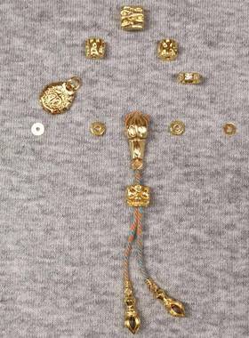 百香配三通佛子ali123头背云弟珠顶珠腰珠侧挂环套装文玩饰珠卡星