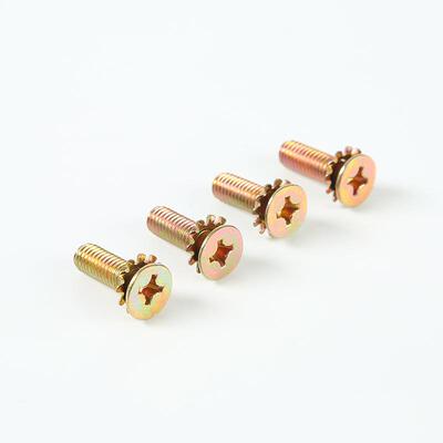 GB9074.沉头十字9形锯齿垫GLC圈螺防松锁紧钉镀彩沉头锥垫二组锥