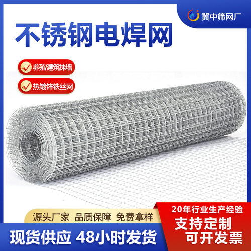 钢结构岩棉网不锈钢电焊网建筑用钢丝镀锌电焊网格片烟道网 铁丝