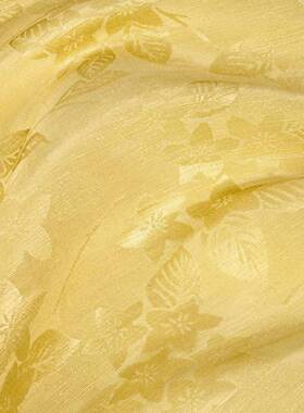 夏季丝亚麻1.5姆米装时裙子麻花乔其纱提花7布料真PHR真丝丝面料