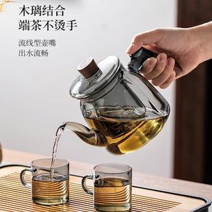 玻璃家用泡茶壶煮茶20高茶25款 加厚耐温新烧F98J9M5T水壶泡花茶水