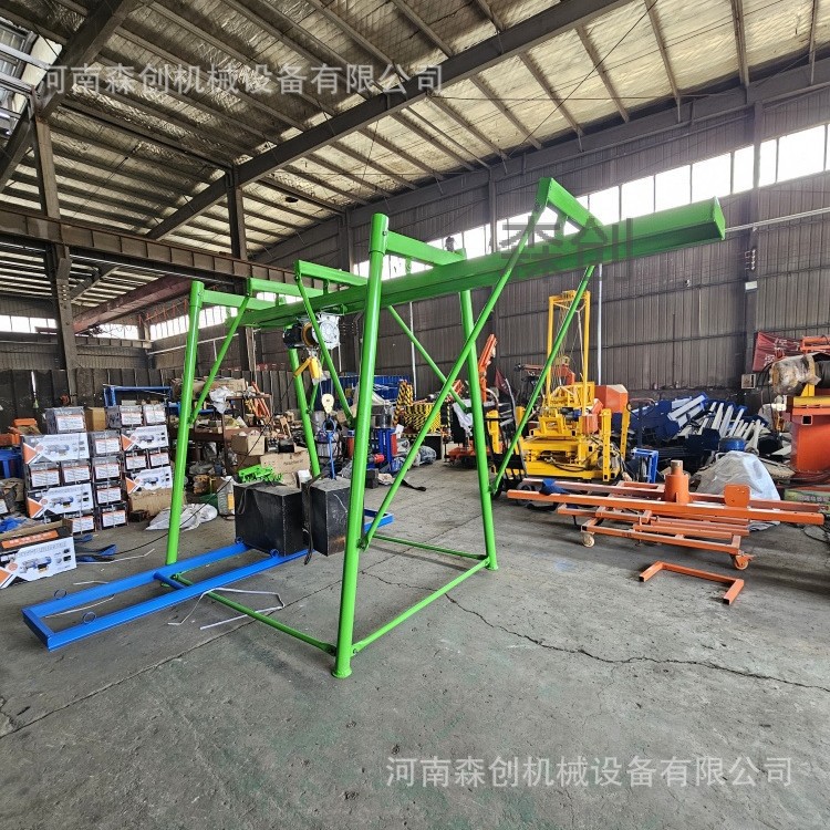 工地小型四立柱龙门吊机挖孔桩