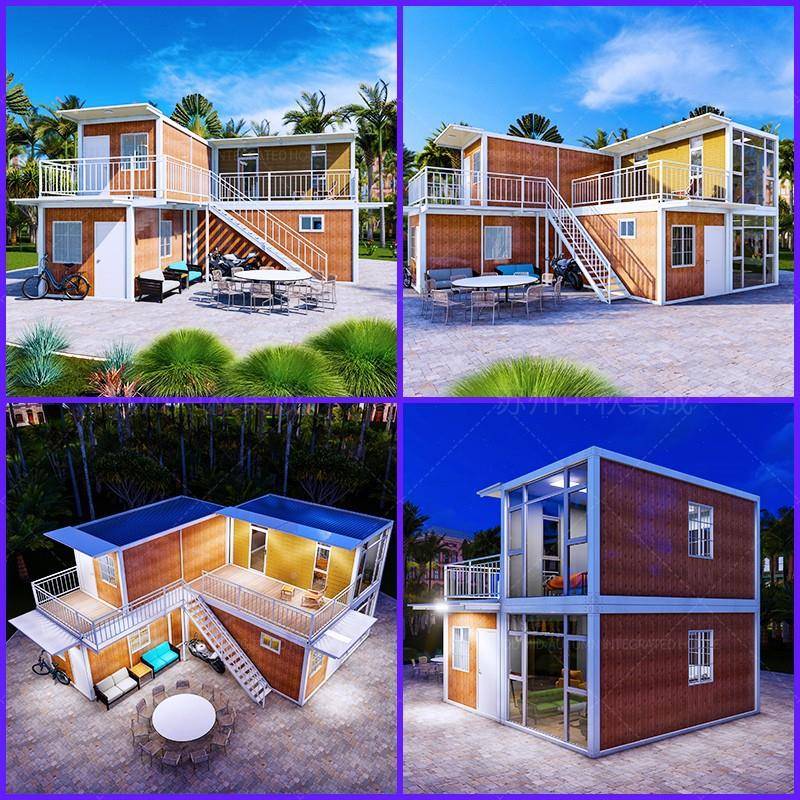 户快拼箱房外集装箱式住人办公酒店民宿舍楼临别墅室移动建集活装