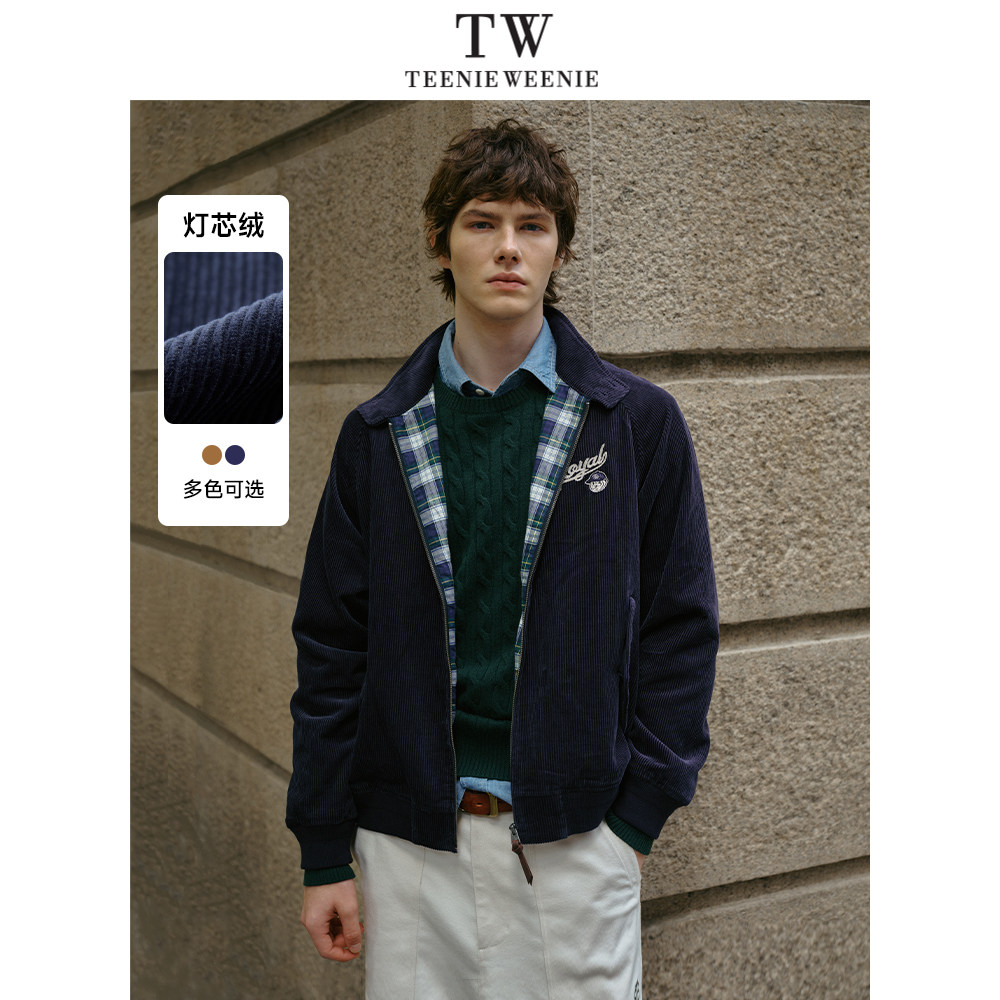 Teenie Weenie小熊男装字母外套男2024秋季新款