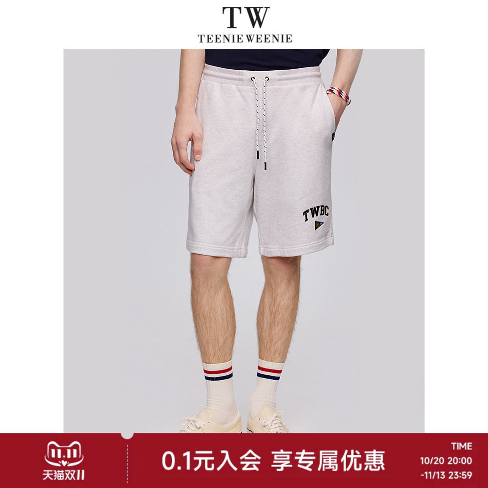 Teenie Weenie小熊男装字母休闲裤男2024夏季新款