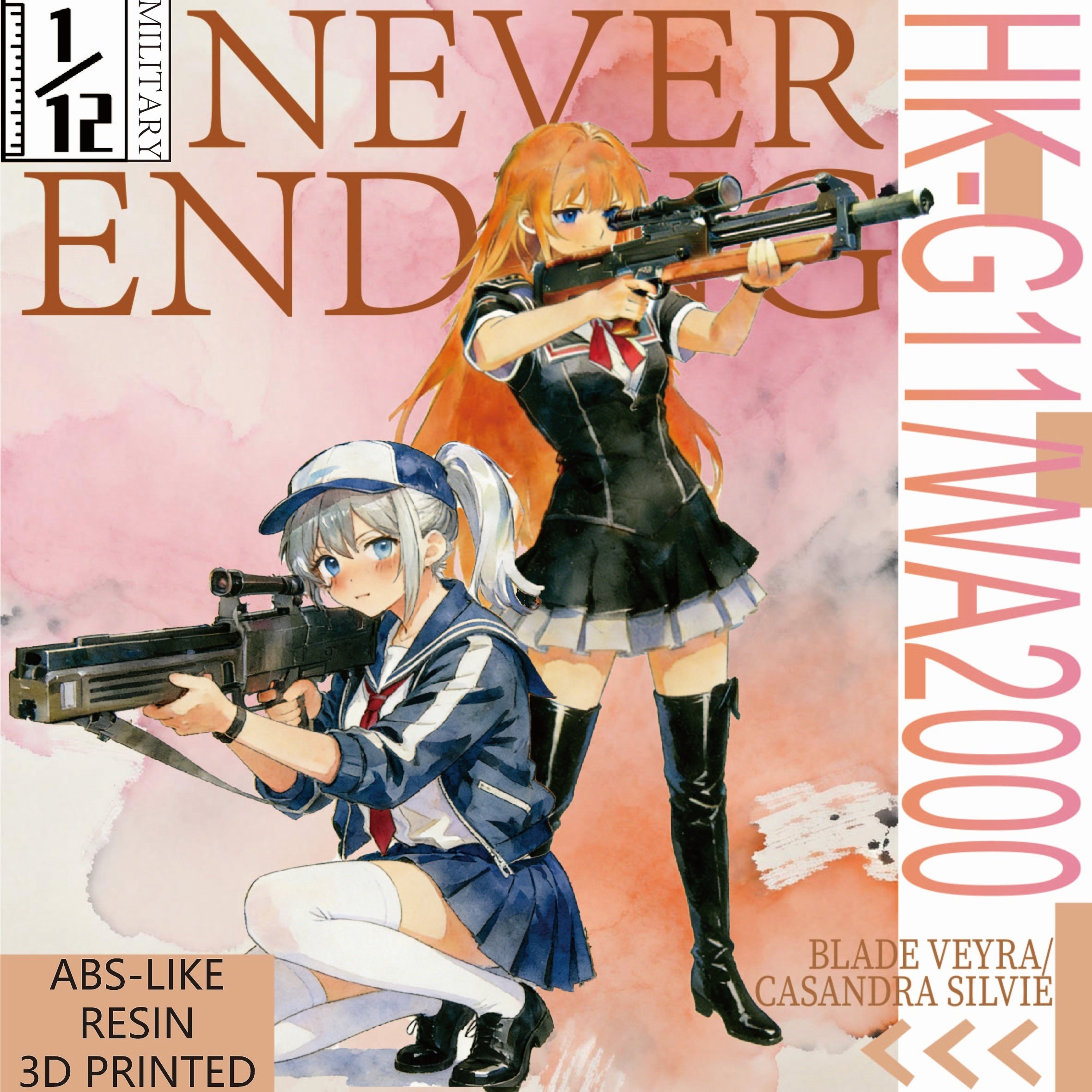 HK G11+WA2000 FIGMA武器兵人配件微缩1/12比例游戏同款玩具模型,模玩/动漫/周边/娃圈三坑/桌游,坦克/战车/武器模型,淘宝优惠券,粉丝福利购,淘宝优惠卷